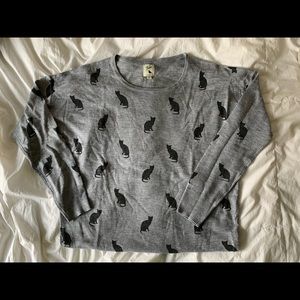 Modcloth Cat-Silhouette Sweater